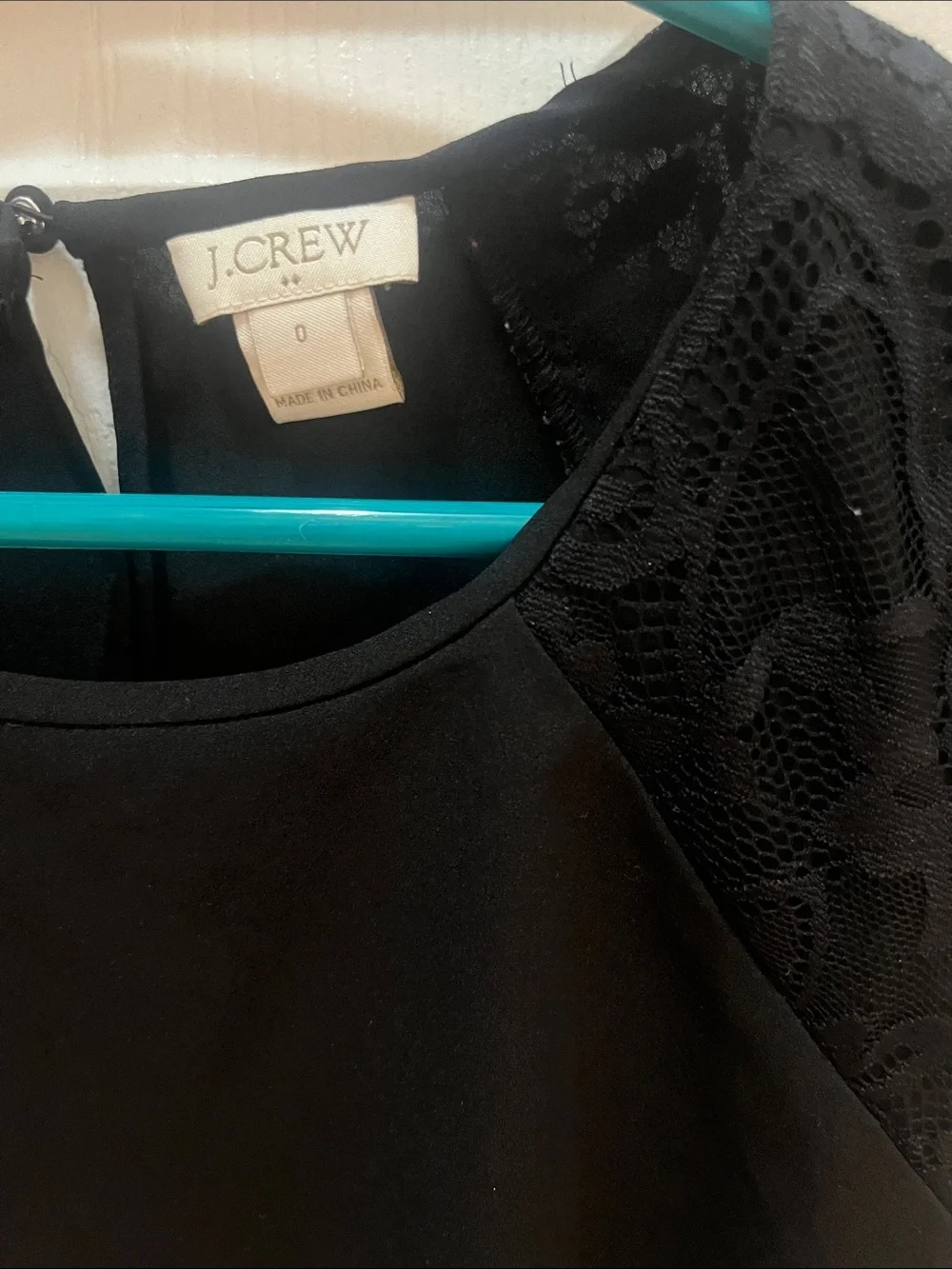 J. Crew Black Lace Cap-Sleeve Camisole Blouse